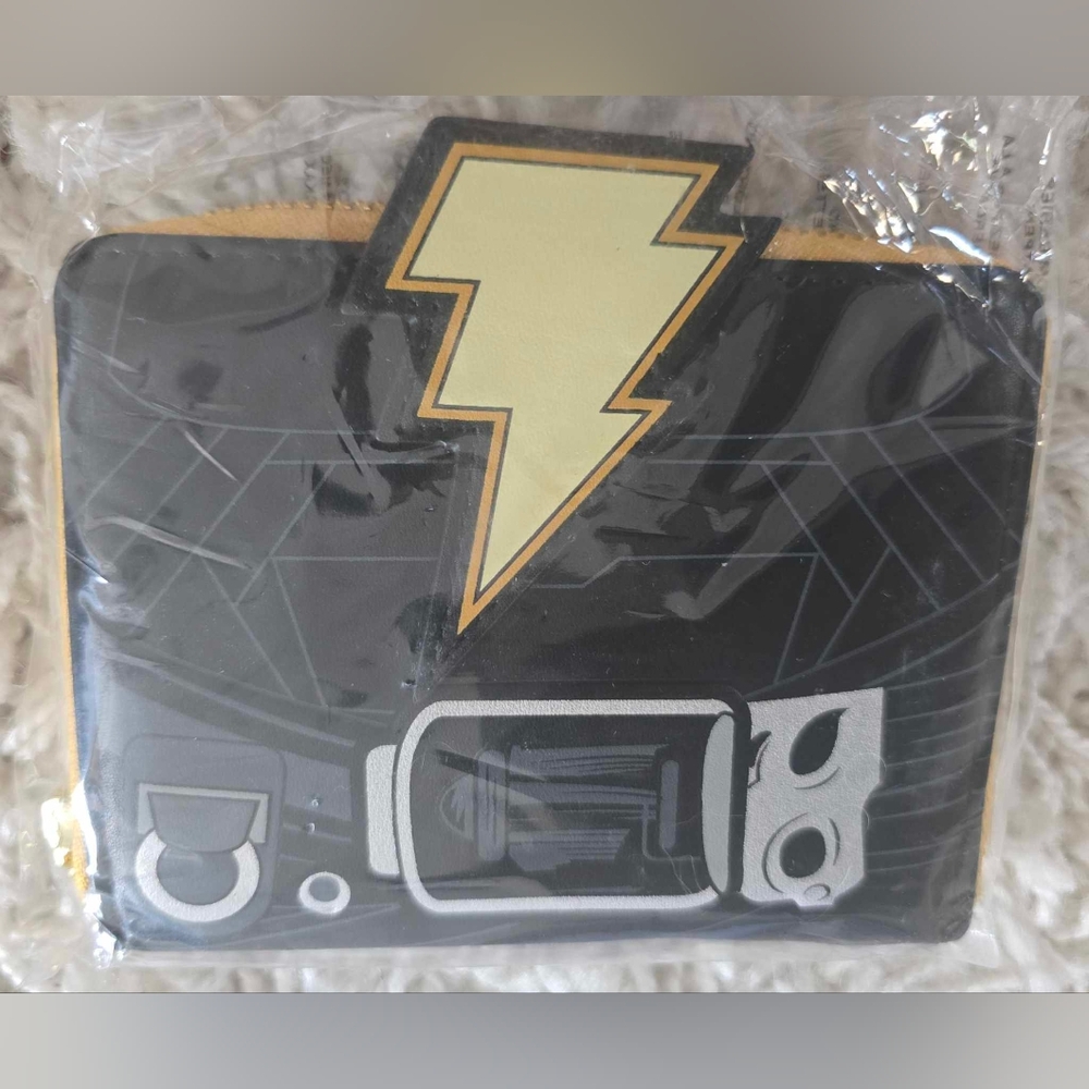 Loungefly DC Comics Black Adam Cosplay Glow-in-the-Dark Zip-Around Wallet NEW